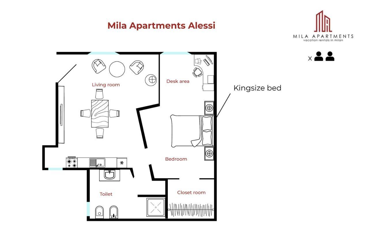 Mila Apartments Alessi Milaan Buitenkant foto
